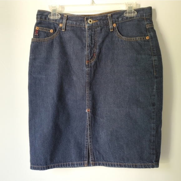 Guess 100% Cotton Pencil Skirt Front Slit Sz 29 - Picture 1 of 10